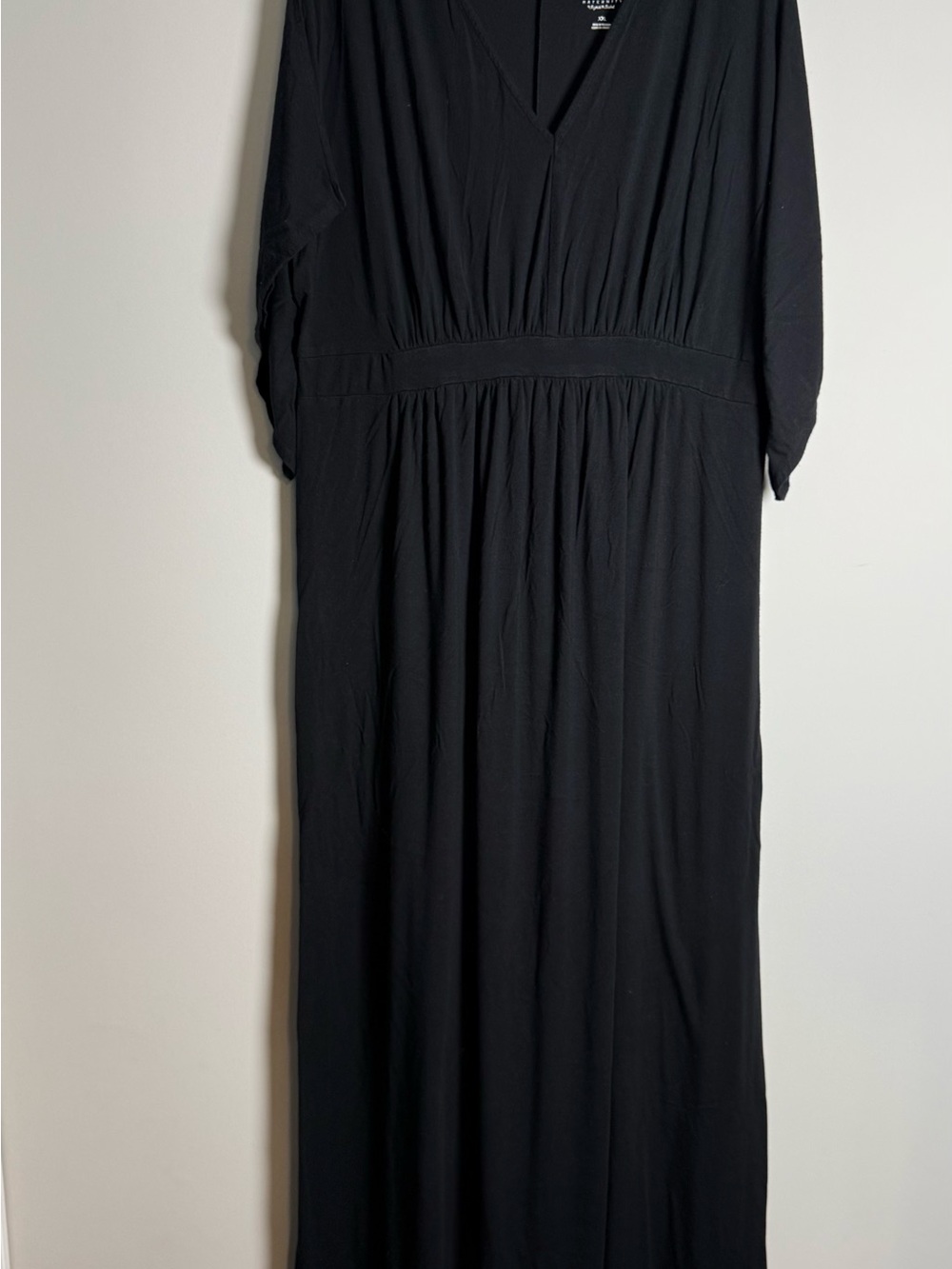 Isabel Maternity by Ingrid & Isabel 2XL Black Maxi Dress V-Neck Knit Stretch